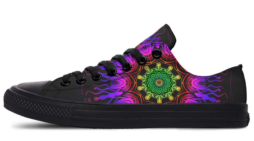 Purple Haze Mandala Low Tops - Offbeat Sweetie