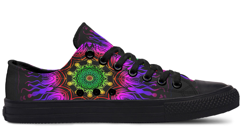 Purple Haze Mandala Low Tops - Offbeat Sweetie