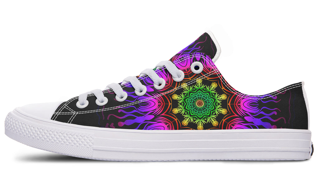 Purple Haze Mandala Low Tops - Offbeat Sweetie
