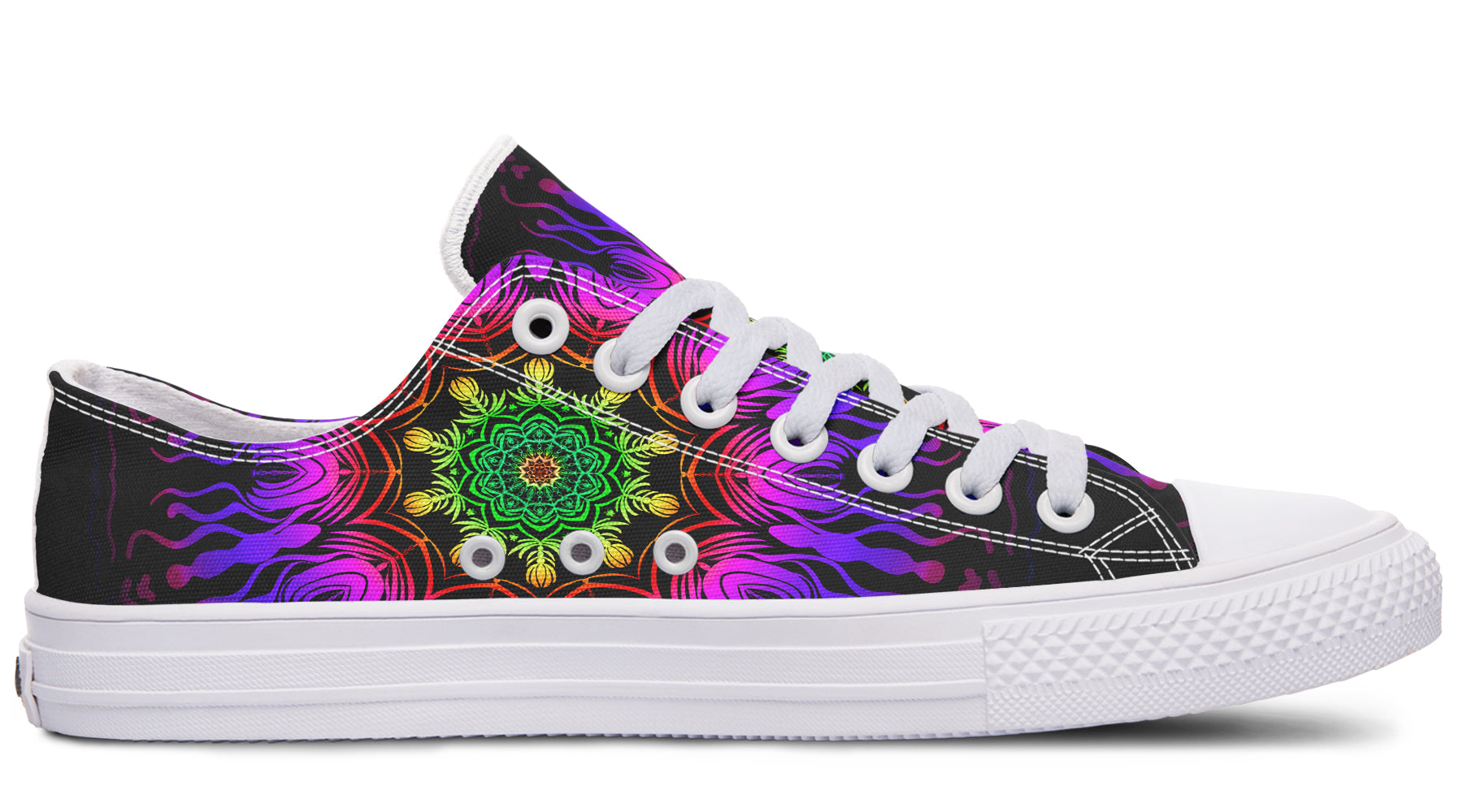 Purple Haze Mandala Low Tops - Offbeat Sweetie