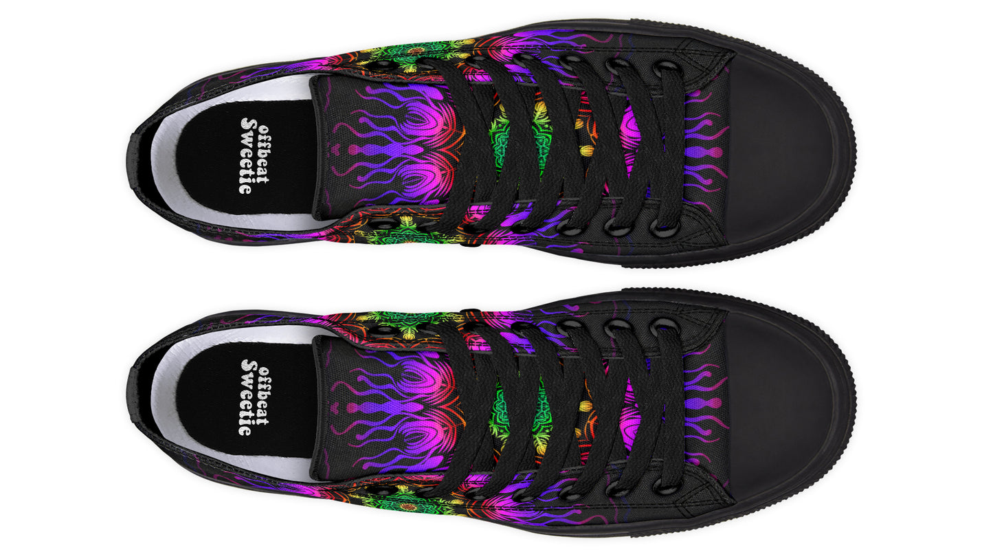 Purple Haze Mandala Low Tops - Offbeat Sweetie