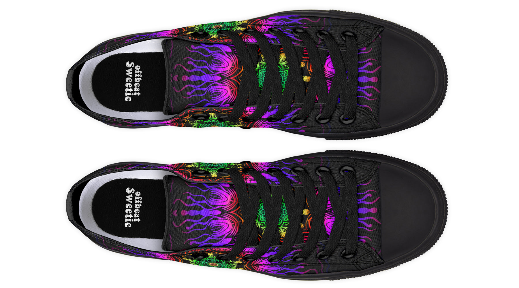 Purple Haze Mandala Low Tops - Offbeat Sweetie