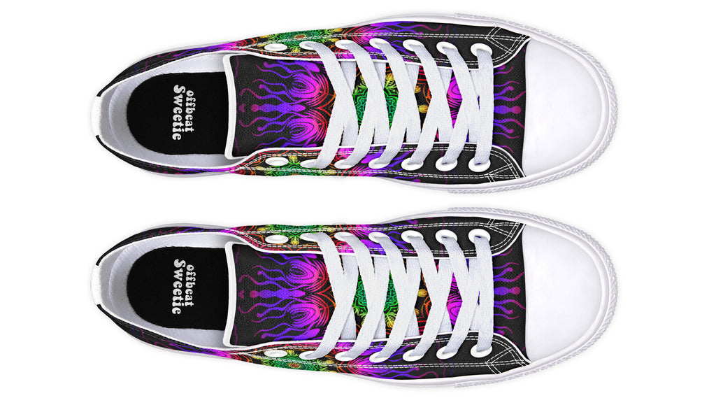 Purple Haze Mandala Low Tops - Offbeat Sweetie