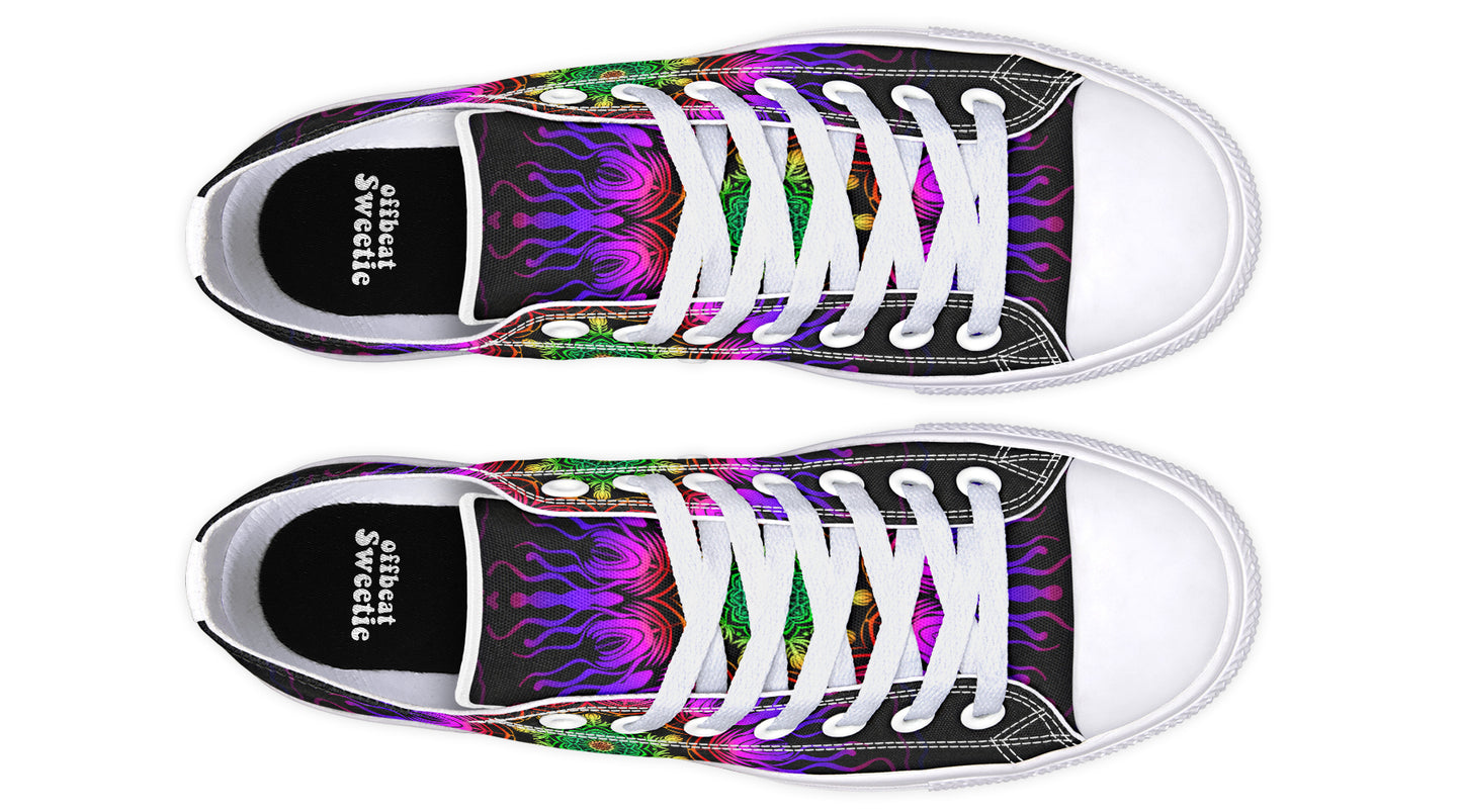 Purple Haze Mandala Low Tops - Offbeat Sweetie