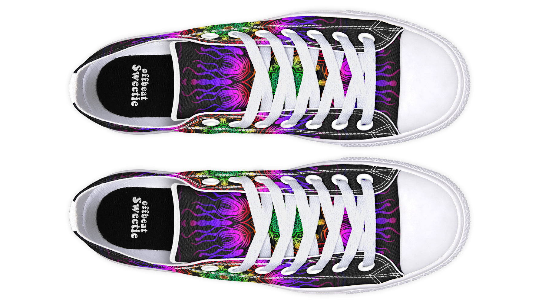 Purple Haze Mandala Low Tops - Offbeat Sweetie
