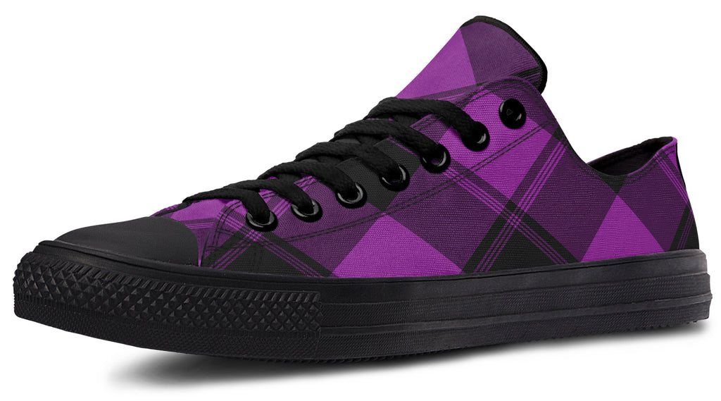 Purple Reign Plaid Low Tops