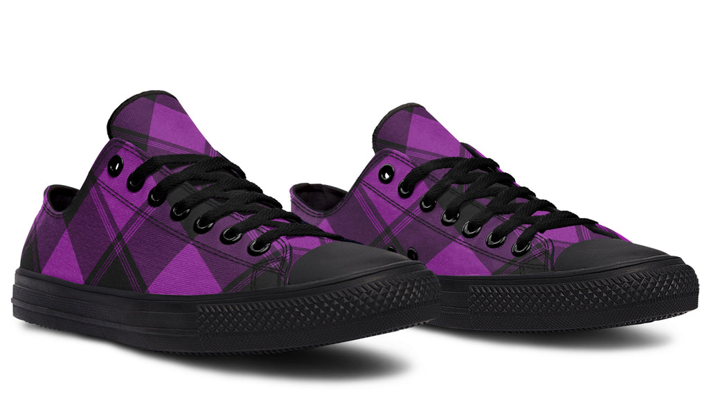Purple Reign Plaid Low Tops