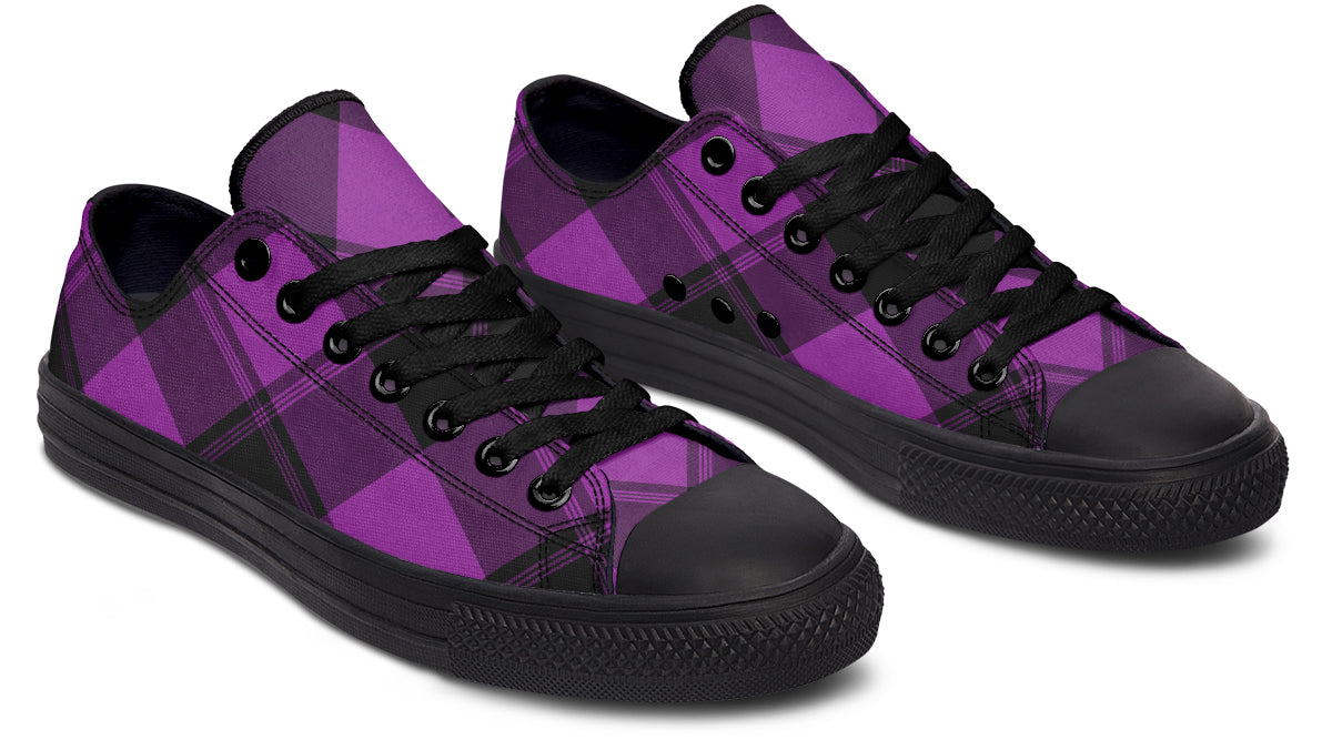 Purple Reign Plaid Low Tops