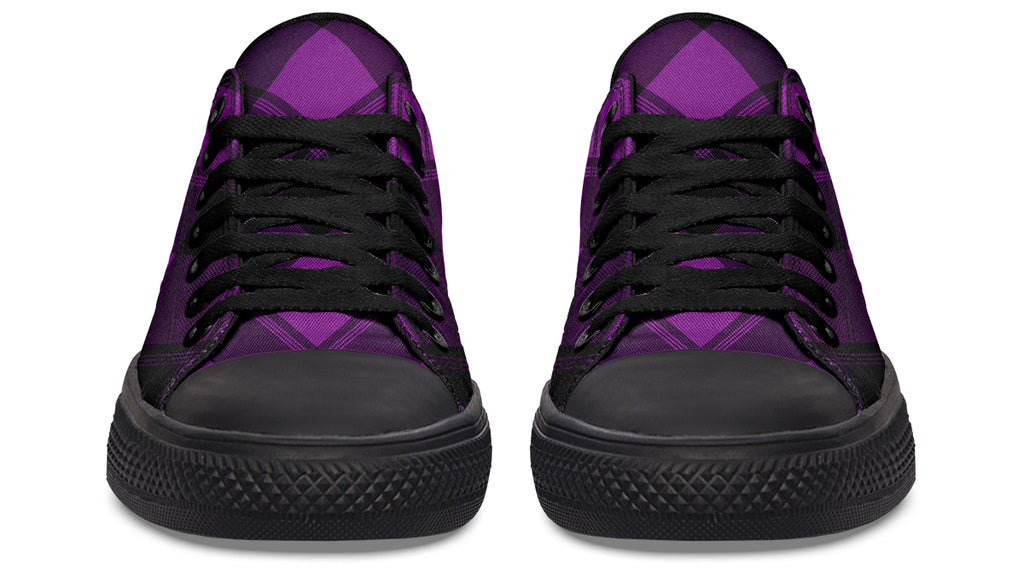 Purple Reign Plaid Low Tops