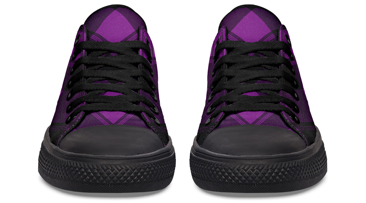 Purple Reign Plaid Low Tops