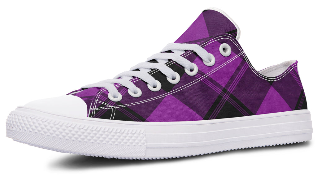 Purple Reign Plaid Low Tops