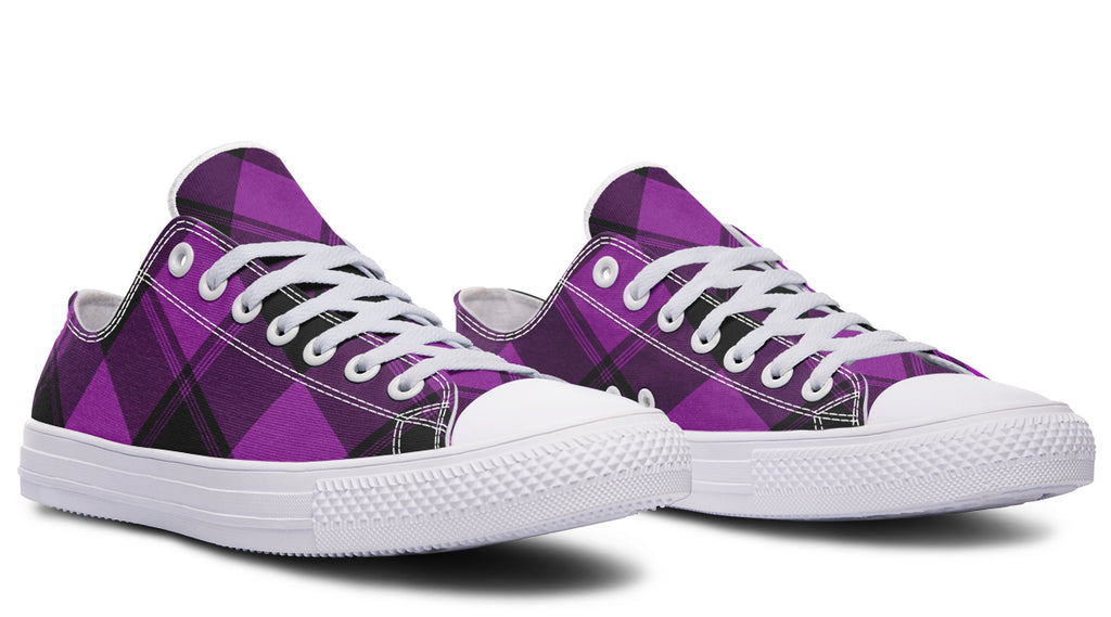 Purple Reign Plaid Low Tops