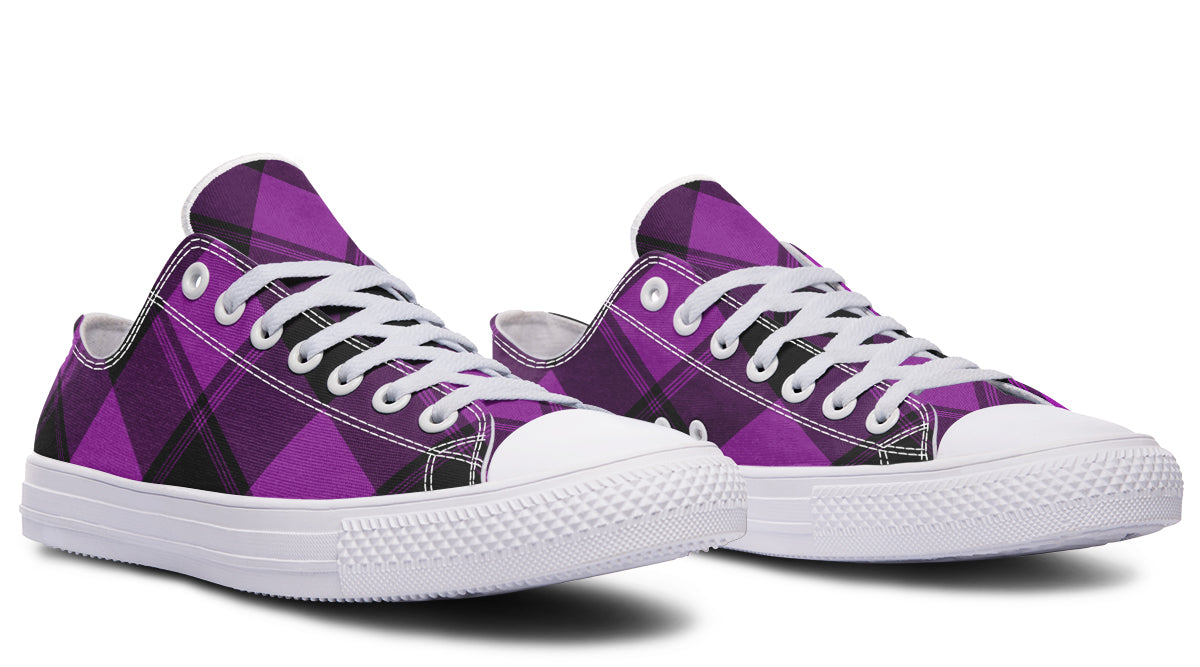 Purple Reign Plaid Low Tops