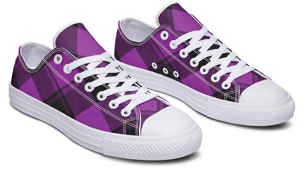 Purple Reign Plaid Low Tops