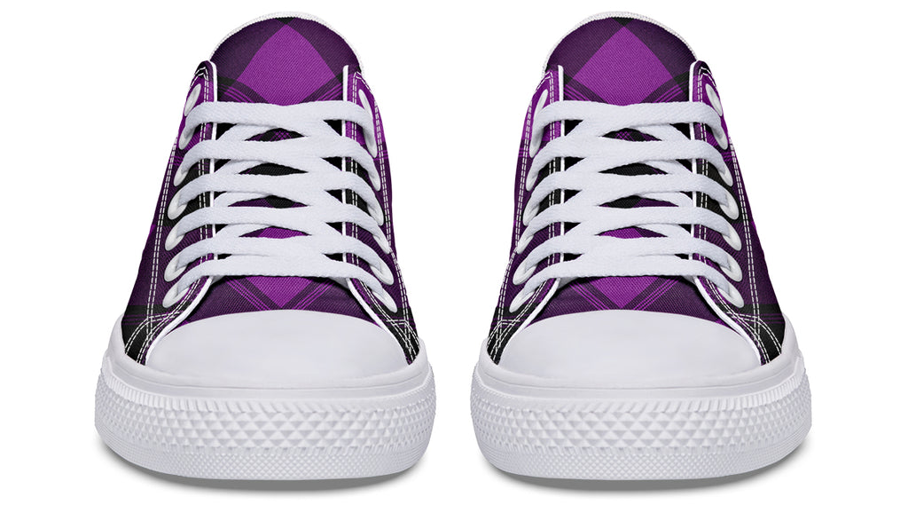 Purple Reign Plaid Low Tops