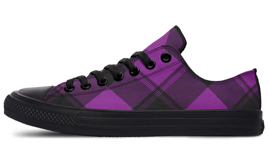 Purple Reign Plaid Low Tops