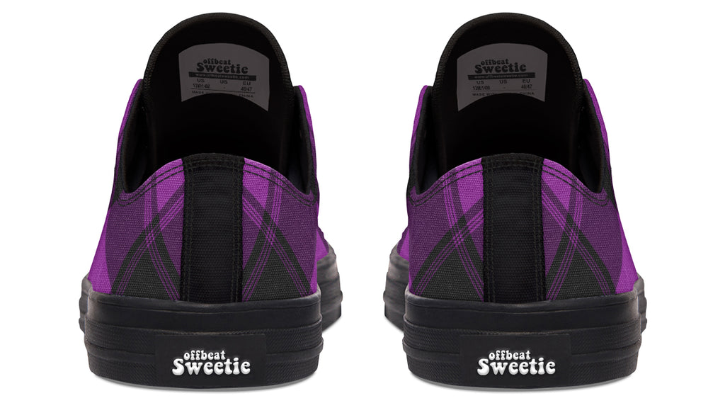 Purple Reign Plaid Low Tops