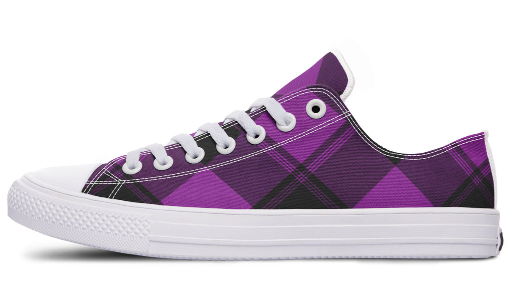 Purple Reign Plaid Low Tops