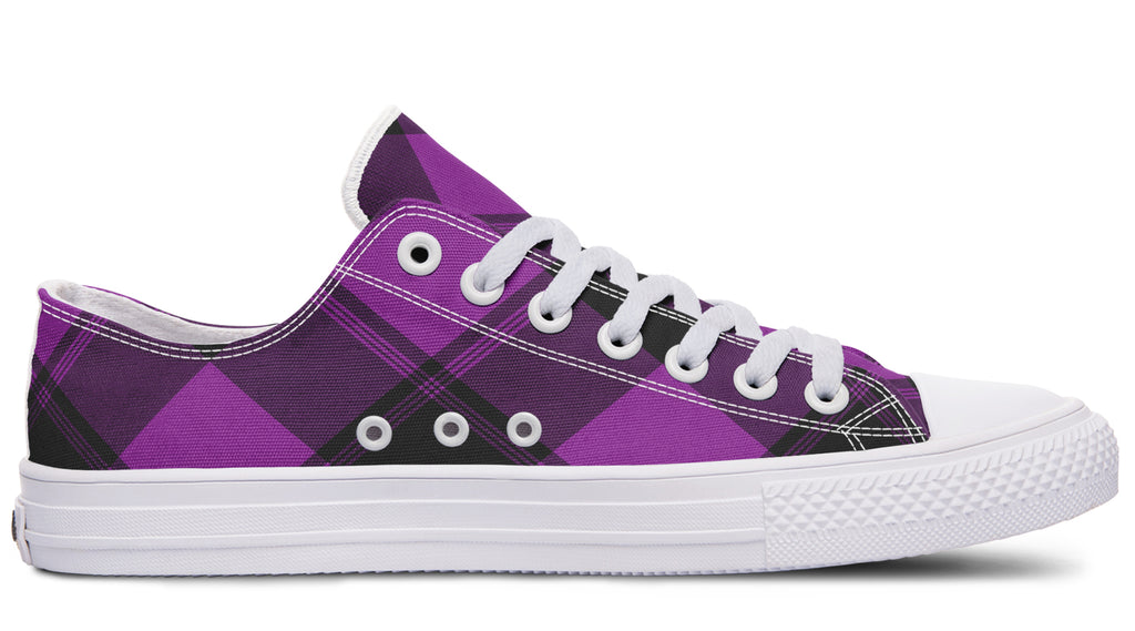 Purple Reign Plaid Low Tops