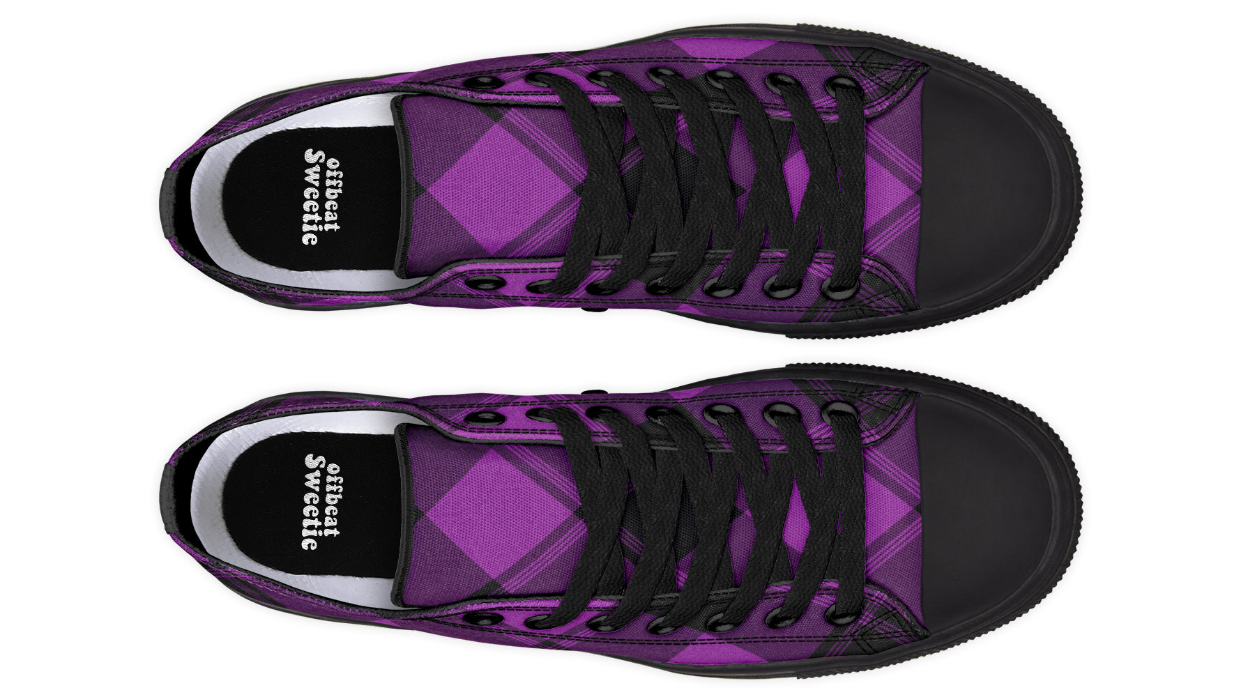 Purple Reign Plaid Low Tops