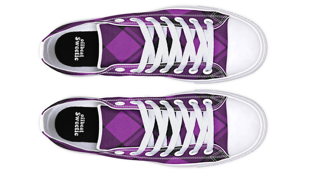 Purple Reign Plaid Low Tops