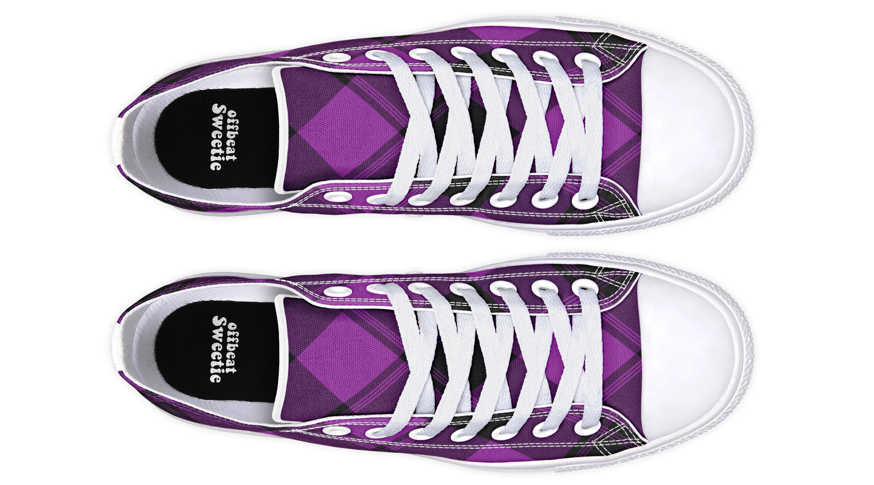 Purple Reign Plaid Low Tops