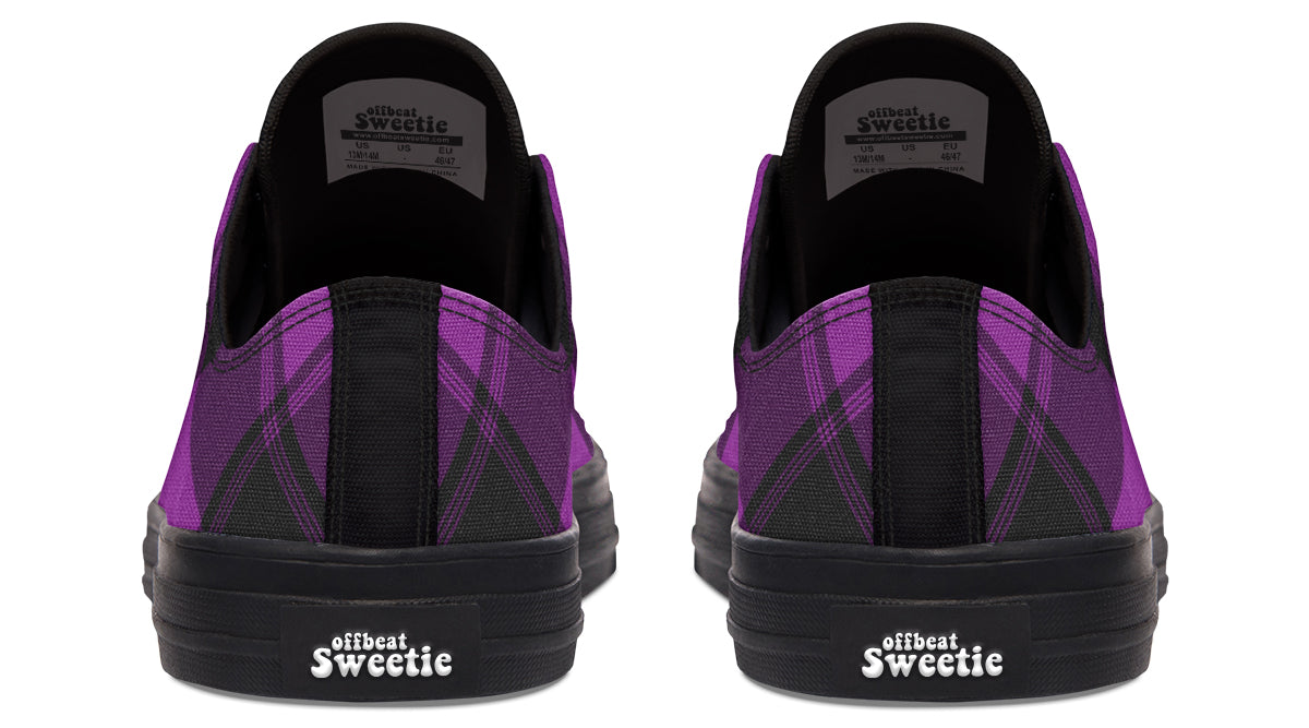 Purple Reign Plaid Low Tops (Wide)