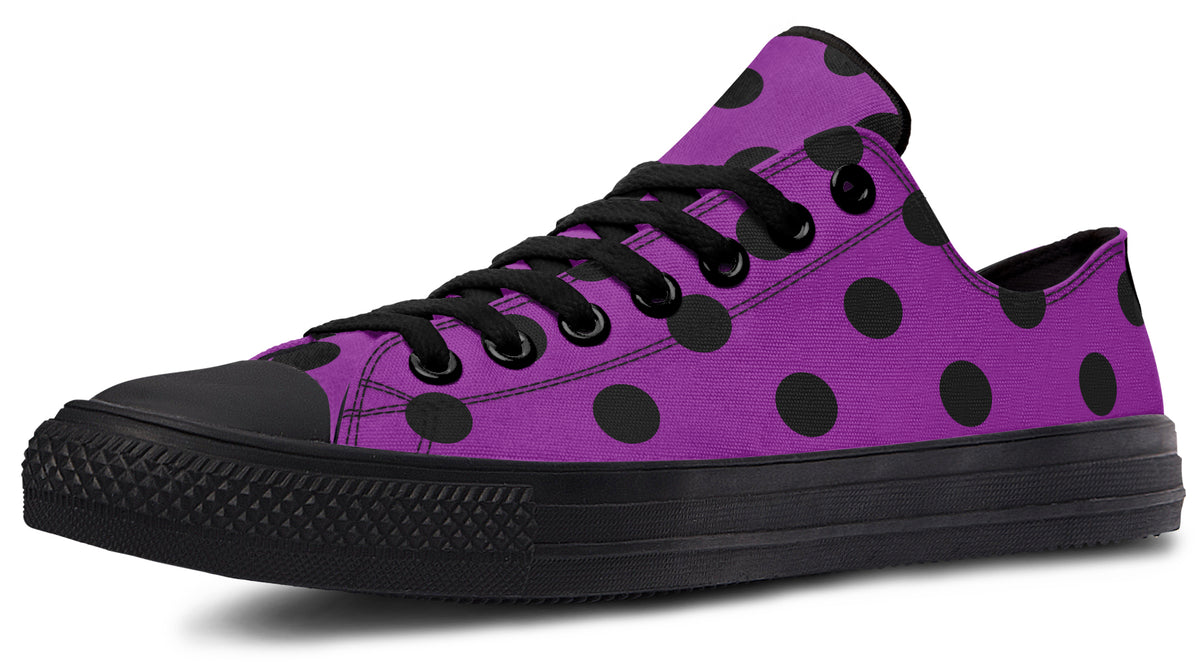 Purple Reign Polka Dot Low Tops