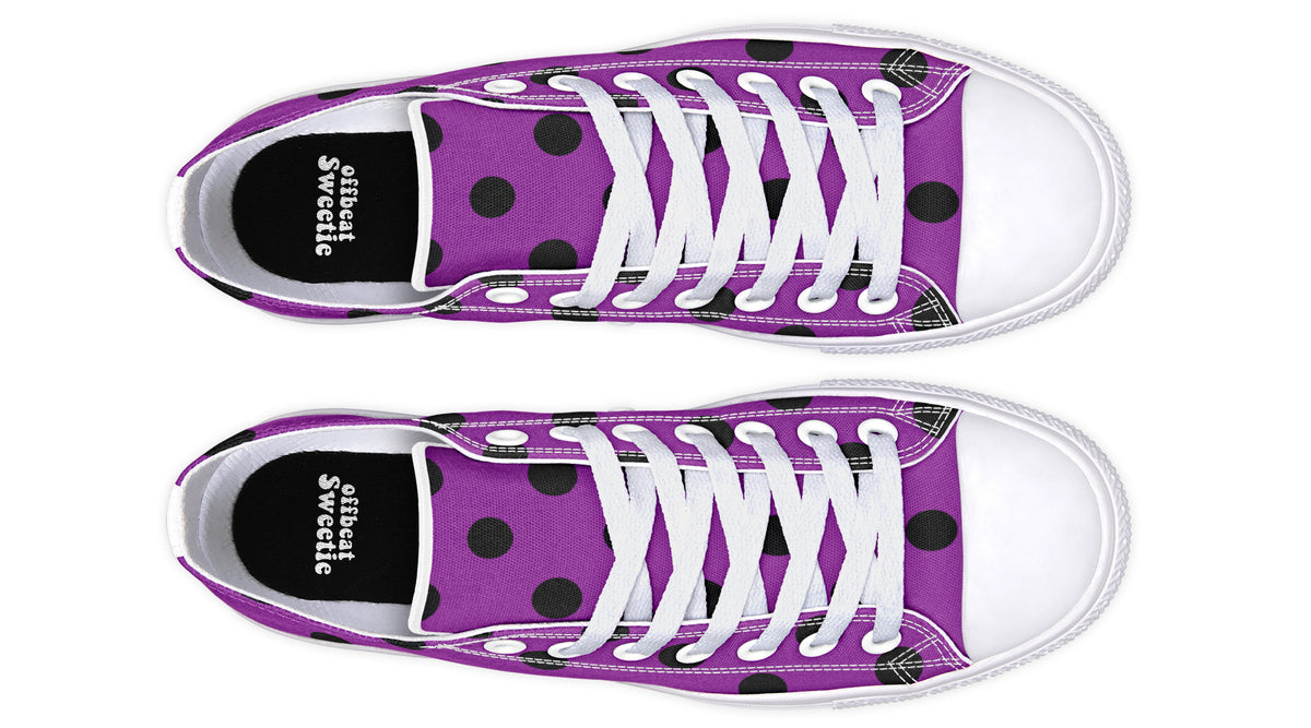 Purple Reign Polka Dot Low Tops