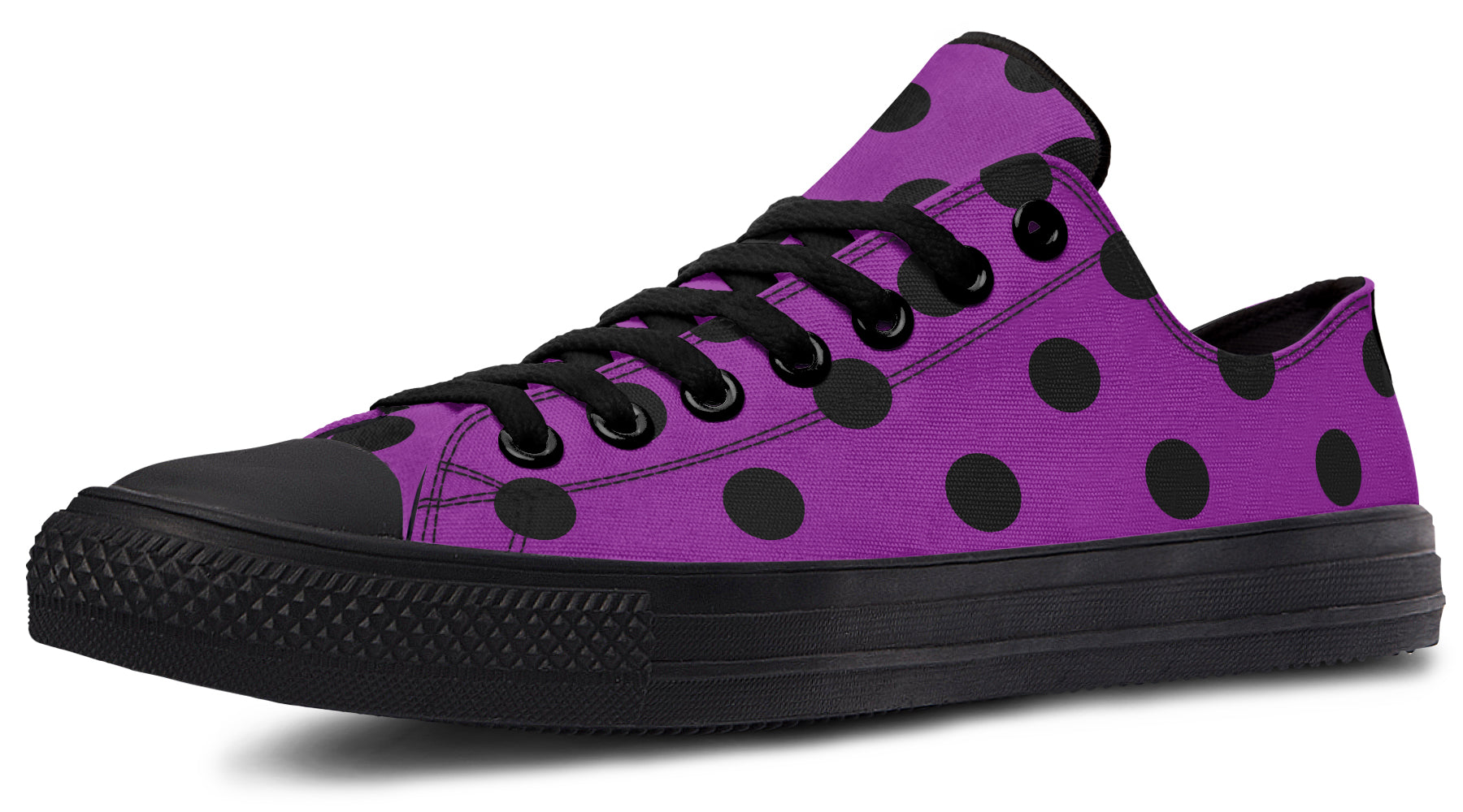 Purple Reign Polka Dot Low Tops (Wide)