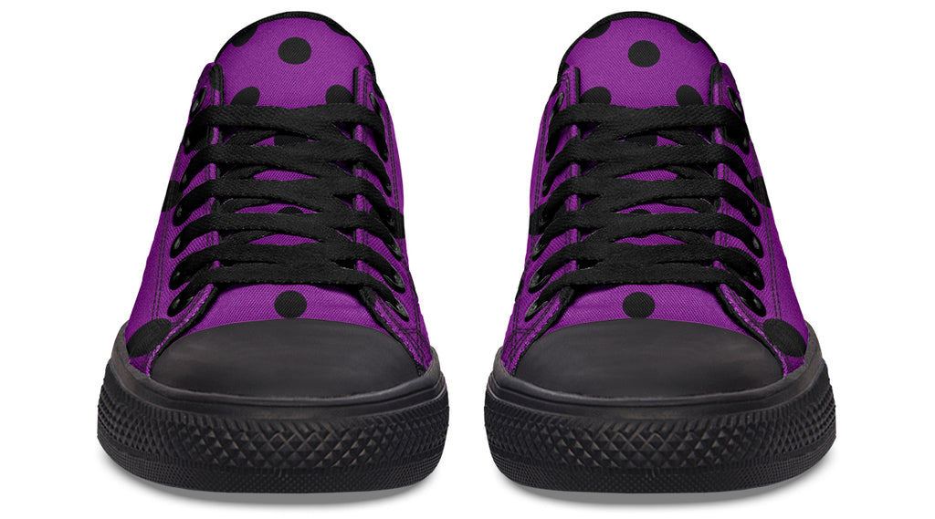 Purple Reign Polka Dot Low Tops (Wide)