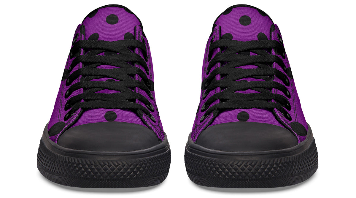 Purple Reign Polka Dot Low Tops (Wide)