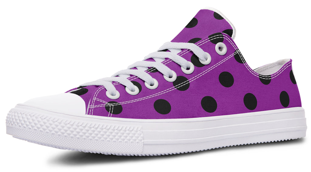 Purple Reign Polka Dot Low Tops (Wide)