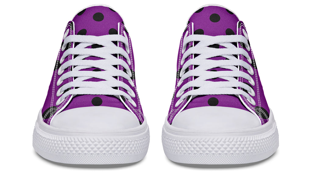 Purple Reign Polka Dot Low Tops (Wide)