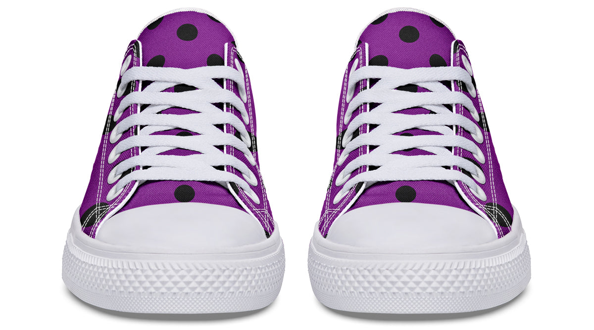 Purple Reign Polka Dot Low Tops (Wide)