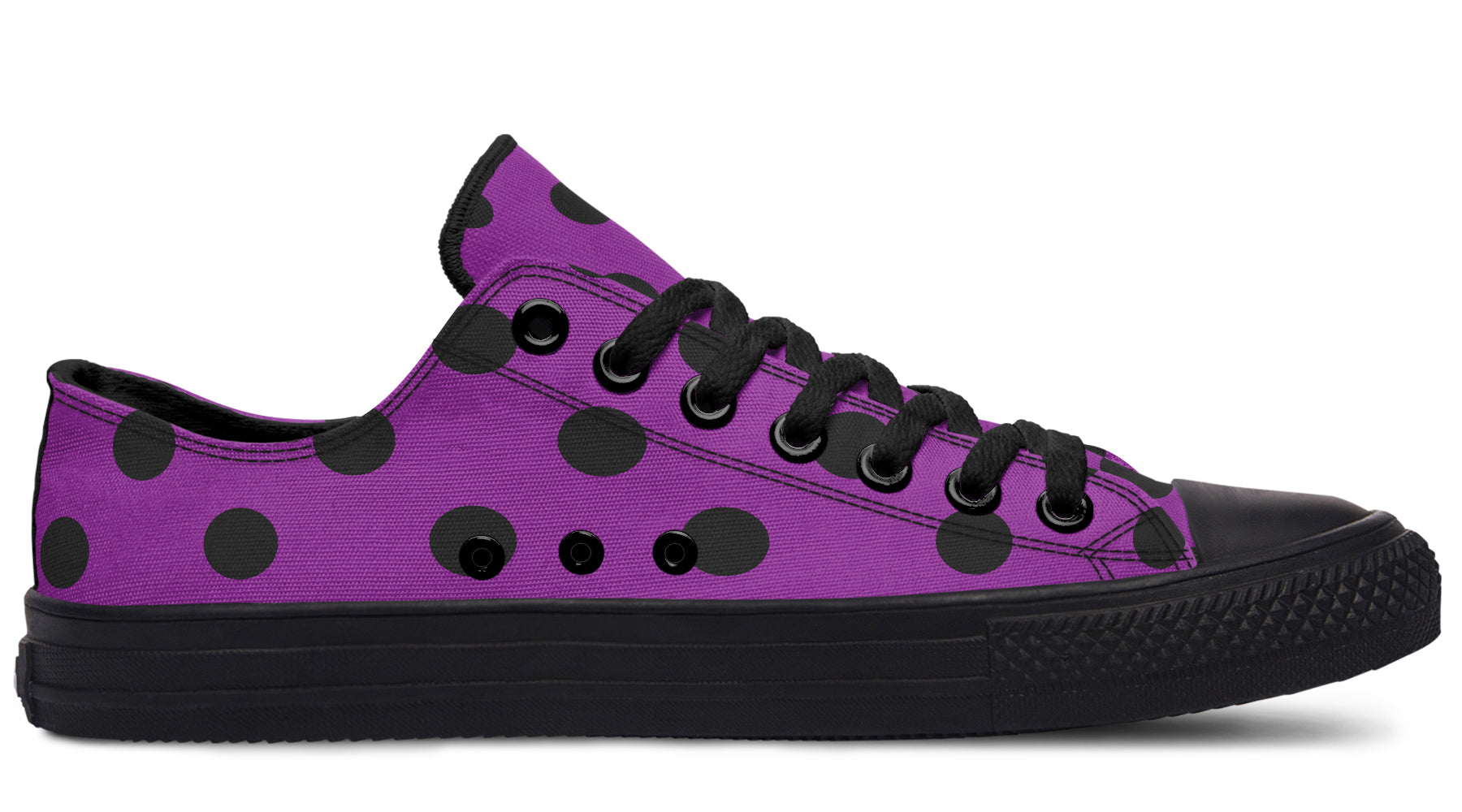 Purple Reign Polka Dot Low Tops (Wide)