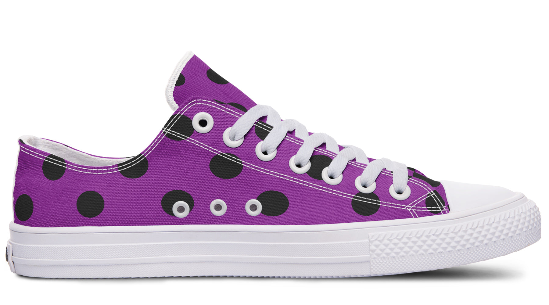 Purple Reign Polka Dot Low Tops (Wide)