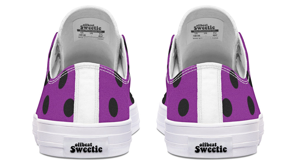 Purple Reign Polka Dot Low Tops (Wide)