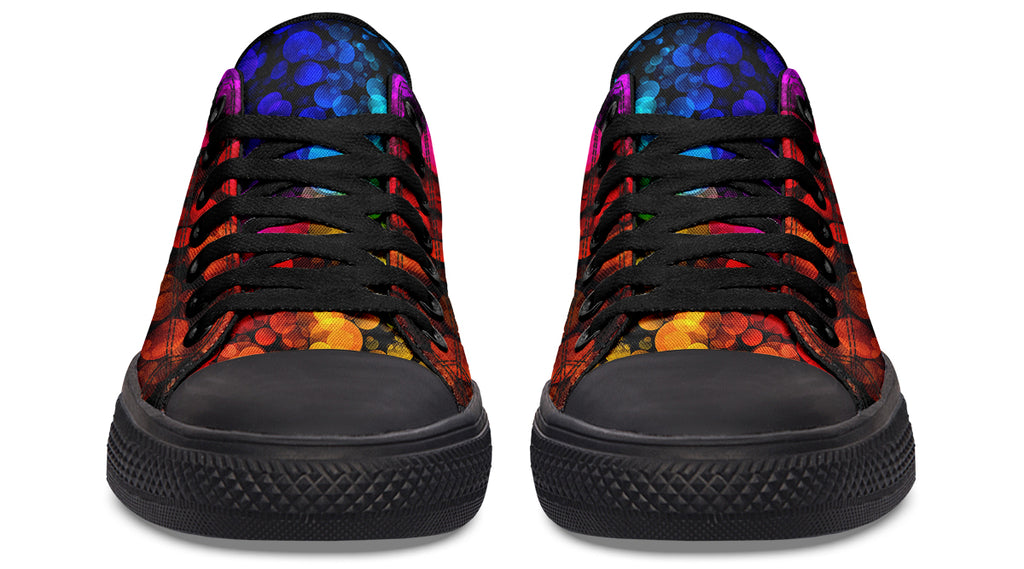Rainbow Bubbles Low Tops - Offbeat Sweetie