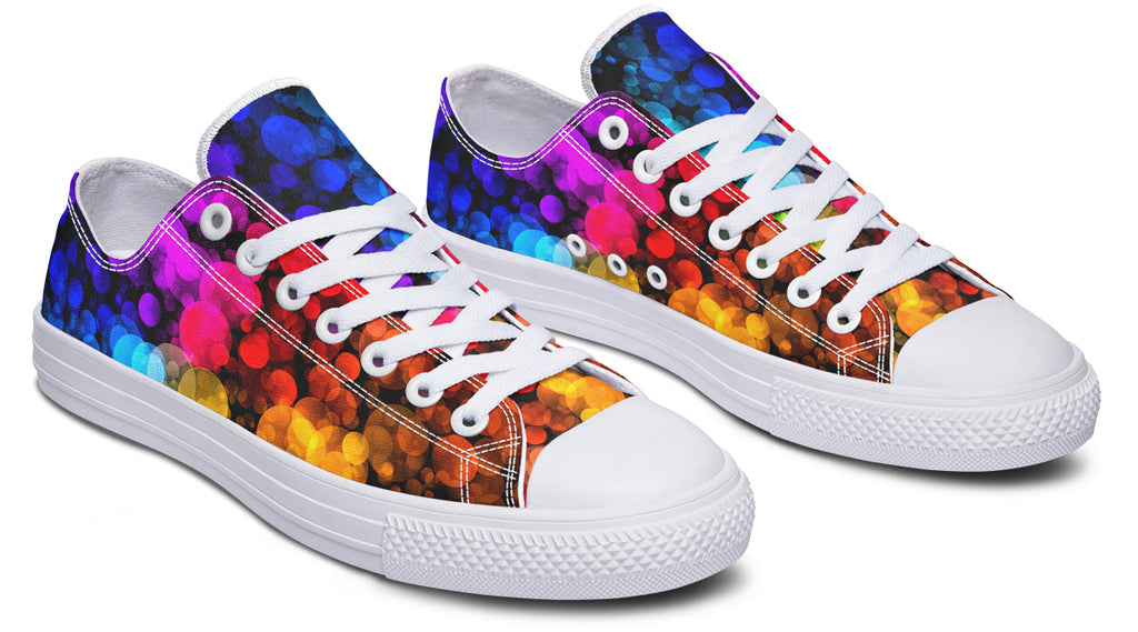Rainbow Bubbles Low Tops - Offbeat Sweetie
