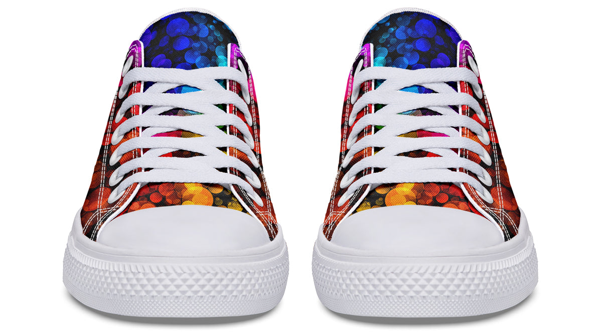 Rainbow Bubbles Low Tops - Offbeat Sweetie