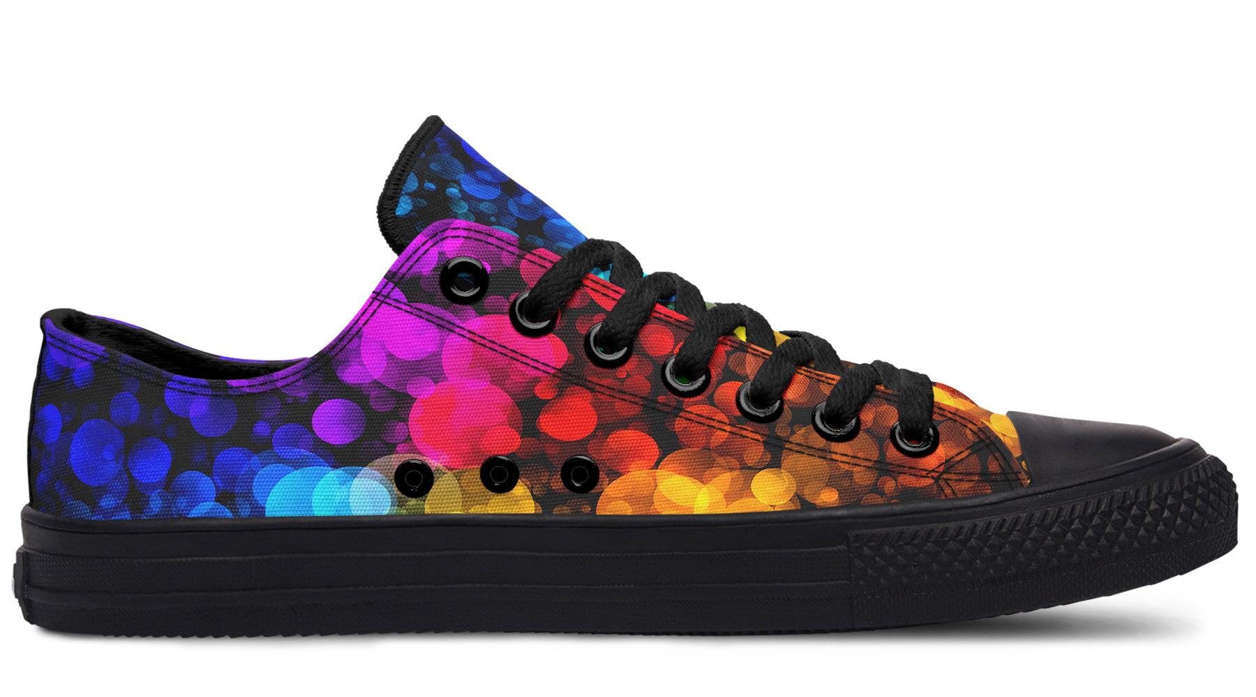 Rainbow Bubbles Low Tops - Offbeat Sweetie