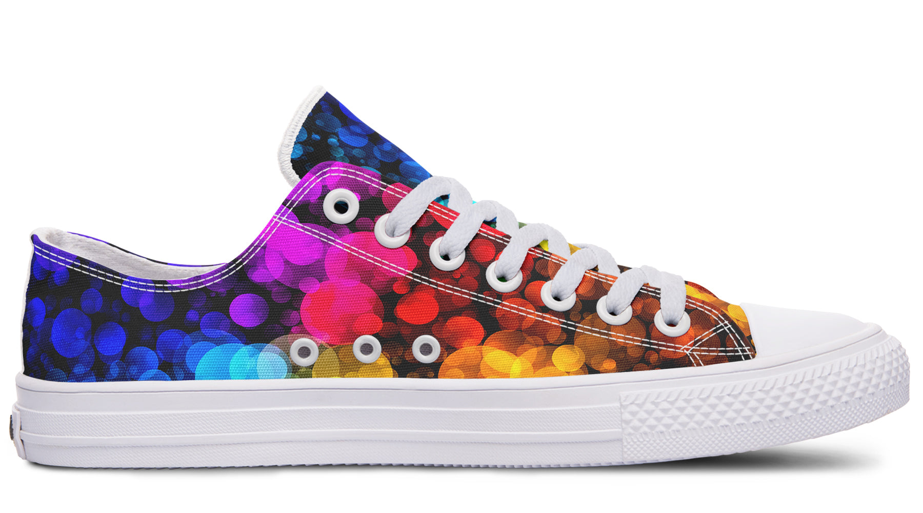 Rainbow Bubbles Low Tops - Offbeat Sweetie