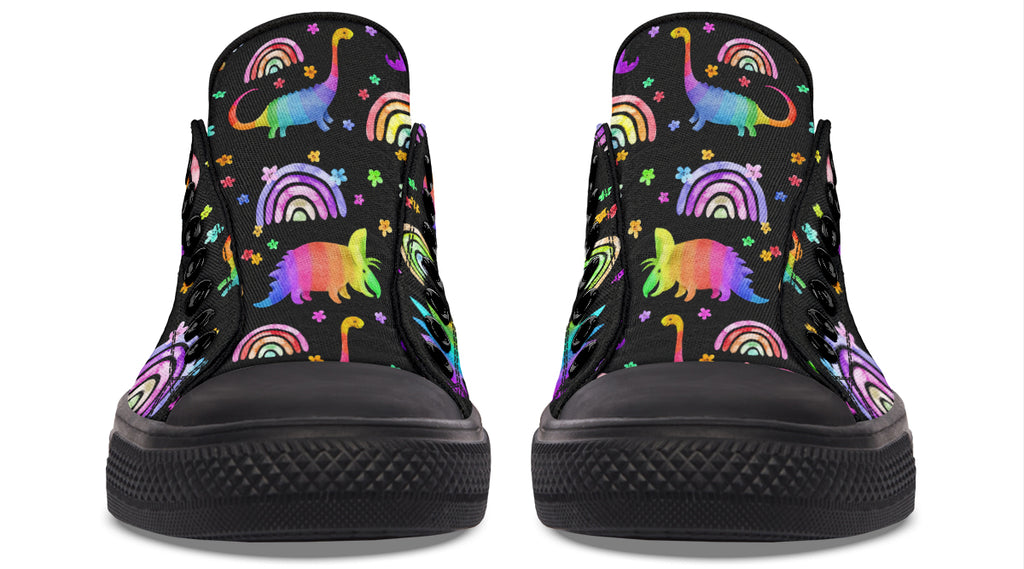Rainbow Dinos Low Tops (Wide)