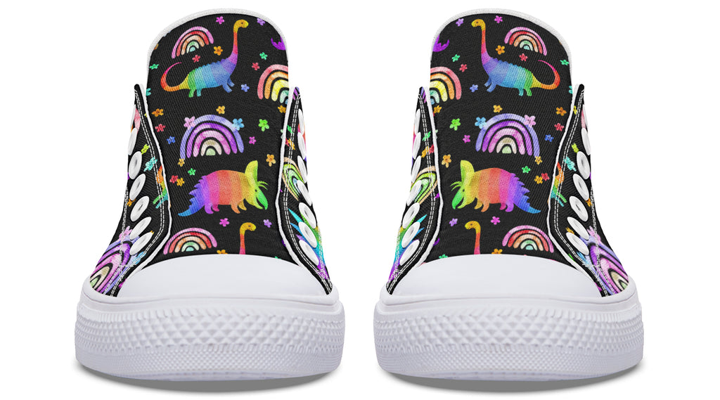 Rainbow Dinos Low Tops (Wide)