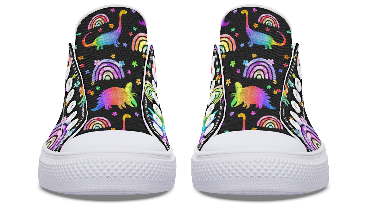 Rainbow Dinos Low Tops (Wide)