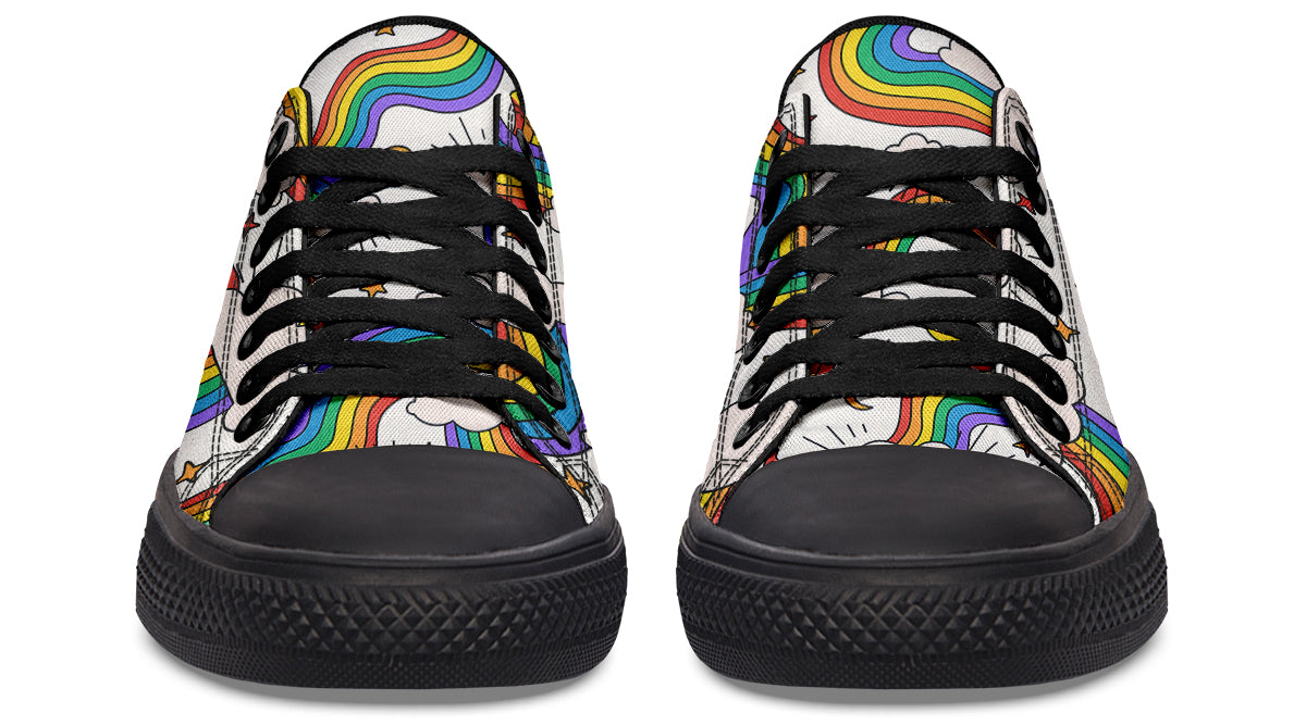 Rainbow Dreams Low Tops - Offbeat Sweetie