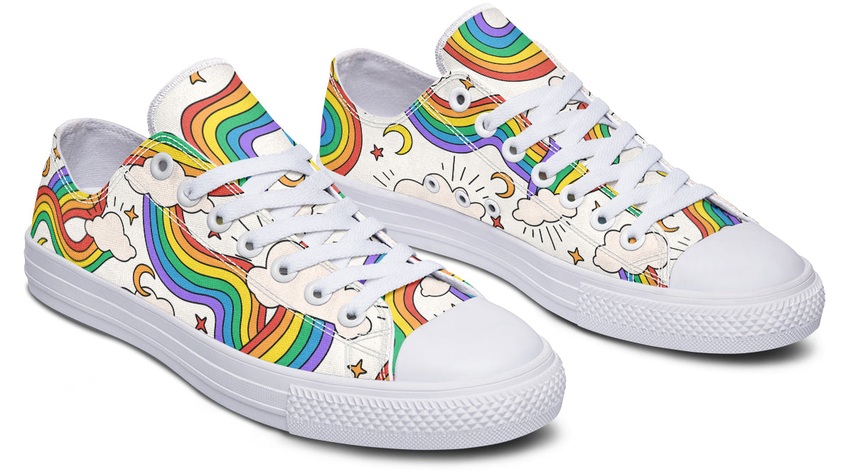Rainbow Dreams Low Tops - Offbeat Sweetie