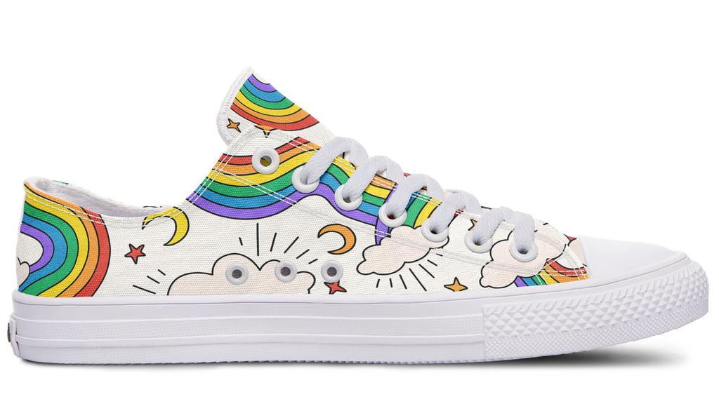 Rainbow Dreams Low Tops - Offbeat Sweetie