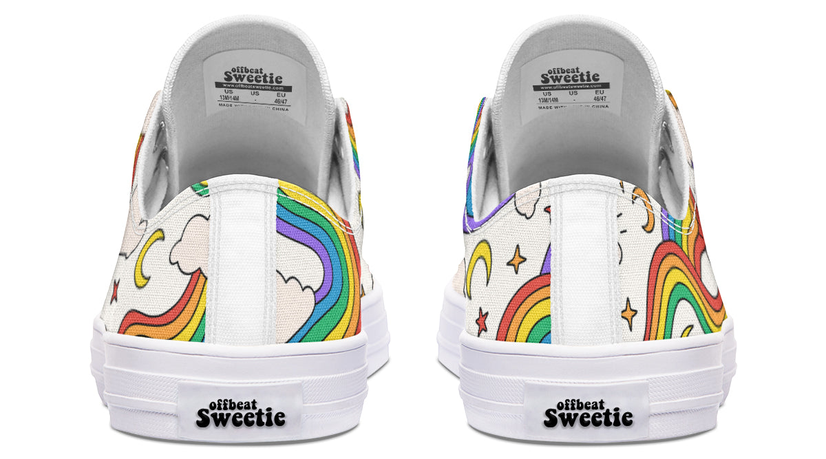Rainbow Dreams Low Tops - Offbeat Sweetie